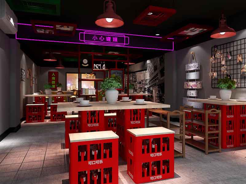 德陽火鍋店裝修設(shè)計風(fēng)格和燈光方面，有